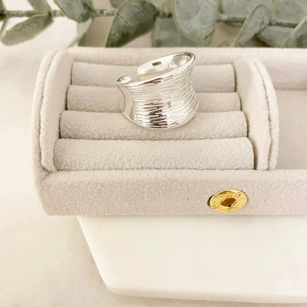 925 Sterling Silver Chunky Ring Thick Ring Silver Statement Ring Bold Ring